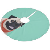 Jupon De Sapin En Polyester Brossé Bande dessinée de carlin (Angle)