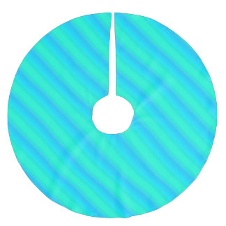 Jupon De Sapin En Polyester Brossé Bandes aurora - bleu, aqua, turquoise