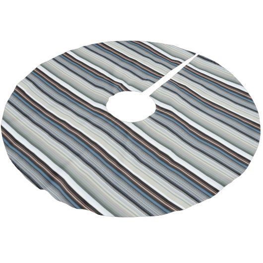 Jupon De Sapin En Polyester Brossé Bandes blanches gris mignonnes (Angle)