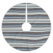 Jupon De Sapin En Polyester Brossé Bandes blanches gris mignonnes (Devant)