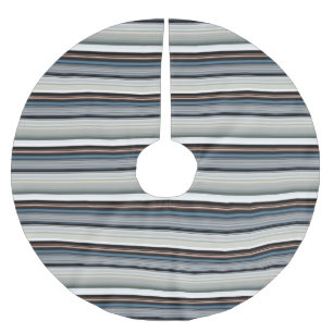 Jupon De Sapin En Polyester Brossé Bandes blanches gris mignonnes