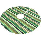 Jupon De Sapin En Polyester Brossé Bandes blanches vert mignonne (Angle)