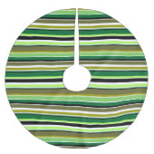 Jupon De Sapin En Polyester Brossé Bandes blanches vert mignonne (Devant)