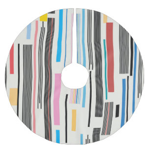 Jupon De Sapin En Polyester Brossé Bandes colorées : Mélange Motif graphique