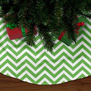 Jupon De Sapin En Polyester Brossé Bandes vertes Chevron