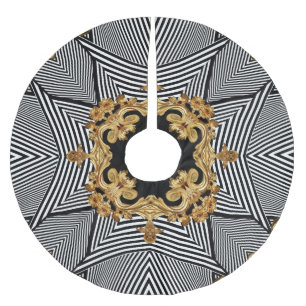 Jupon De Sapin En Polyester Brossé Baroque d'or : Ornement de chaînes élégantes
