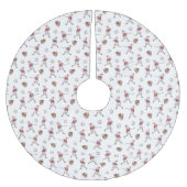 Jupon De Sapin En Polyester Brossé Baseball Santa Christmas Pattern (Devant)