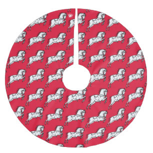 Jupon De Sapin En Polyester Brossé BBE - Cheval Jupe d'arbre de vacances - Personnali