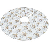 Jupon De Sapin En Polyester Brossé Beach Coast Snowman Noël (Angle)