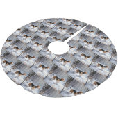 Jupon De Sapin En Polyester Brossé Beagle Laisser Neige Noël (Angle)