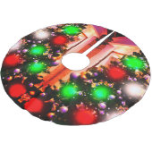 Jupon De Sapin En Polyester Brossé Beau sapin de Noël (Angle)