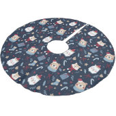 Jupon De Sapin En Polyester Brossé Beaux animaux de Noël (Angle)