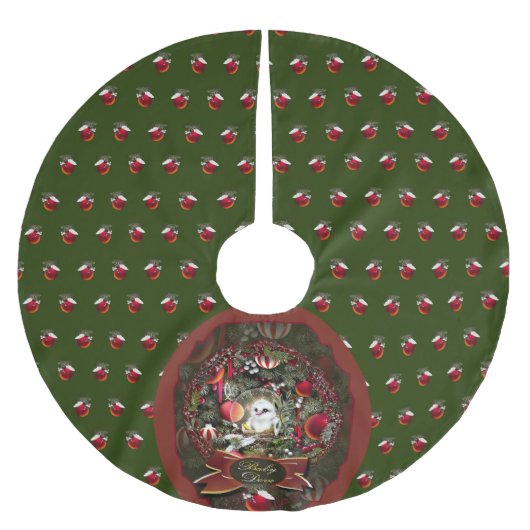 Jupon De Sapin En Polyester Brossé Bébé Colombe (Devant)