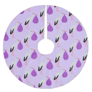 Jupon De Sapin En Polyester Brossé Bébé neutre genre Faucille Violette à motif