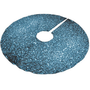 Jupon De Sapin En Polyester Brossé Bébé paillettes scintillantes bleu clair faux