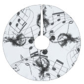 Jupon De Sapin En Polyester Brossé Belle musique moderne Note effet de fumée (Devant)