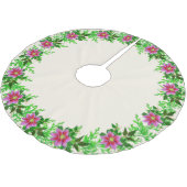 Jupon De Sapin En Polyester Brossé Belle Rose Gold Rose Flower Garland (Angle)