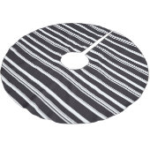 Jupon De Sapin En Polyester Brossé Belles rayures blanches noires (Angle)