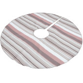 Jupon De Sapin En Polyester Brossé Belles rayures brunes blanches (Angle)