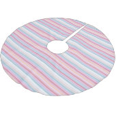 Jupon De Sapin En Polyester Brossé Belles rayures roses blanches (Angle)