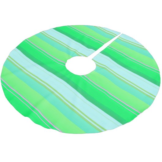 Jupon De Sapin En Polyester Brossé Belles rayures vert aqua (Angle)