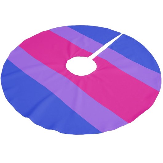 Jupon De Sapin En Polyester Brossé Bi Pride Festive (Angle)