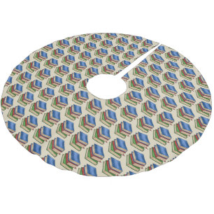 Jupon De Sapin En Polyester Brossé Bibliothèque Pile de livre enseignant Bibliothécai