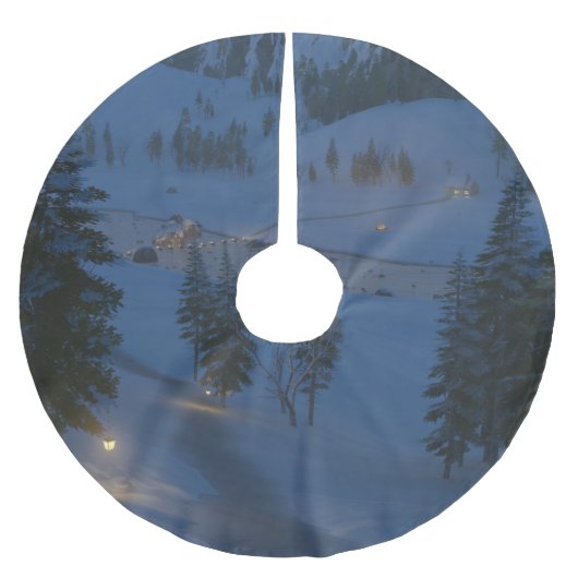 Jupon De Sapin En Polyester Brossé Bienvenue à la jupe Cwm Christmas Tree (Devant)