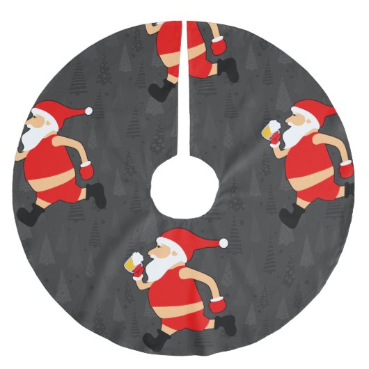 Jupon De Sapin En Polyester Brossé bière santa claus xmas (Devant)