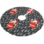 Jupon De Sapin En Polyester Brossé bières amusantes santa claus (Angle)