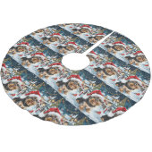 Jupon De Sapin En Polyester Brossé Biewer Terrier Chien Winter Wonderland Noël Joie (Angle)