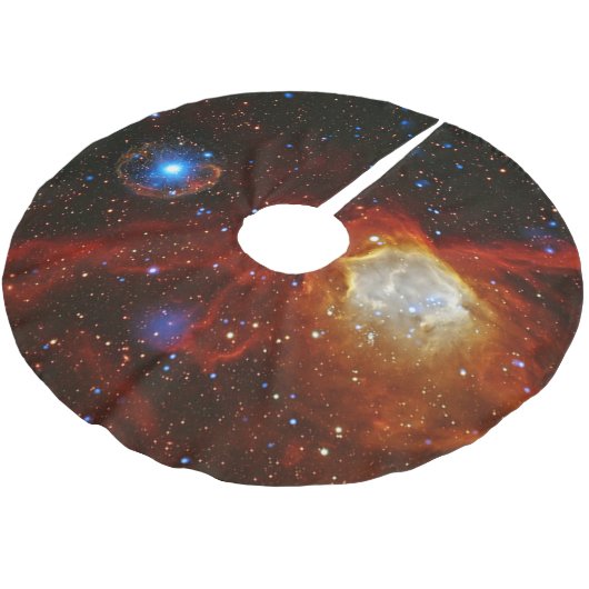 Jupon De Sapin En Polyester Brossé Bijou merveilleux - nébuleuse N90 et pulsar (Angle)