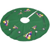 Jupon De Sapin En Polyester Brossé Billiards Pool Cues Noël (Angle)