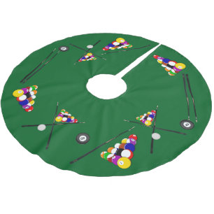 Jupon De Sapin En Polyester Brossé Billiards Pool Cues Noël
