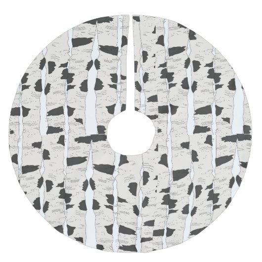 Jupon De Sapin En Polyester Brossé Birch Trees Tree Skirt (Devant)