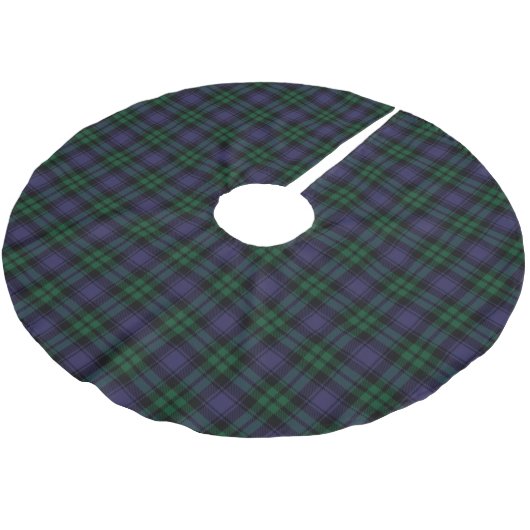 Jupon De Sapin En Polyester Brossé Black Watch Tartan, Plaid (Angle)