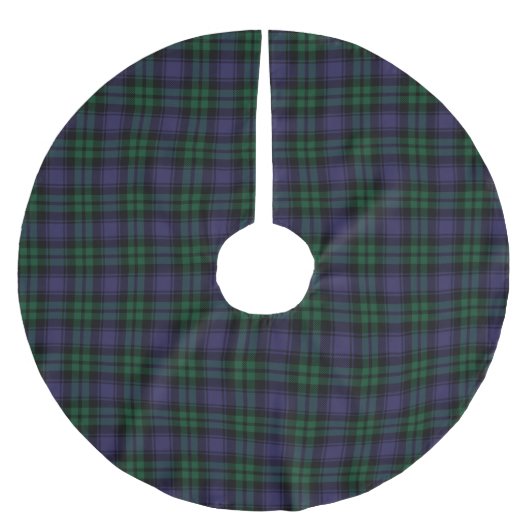 Jupon De Sapin En Polyester Brossé Black Watch Tartan, Plaid (Devant)
