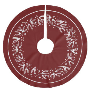 Jupon De Sapin En Polyester Brossé Blanc Botanique Design Brossé Polyester Tree Ski