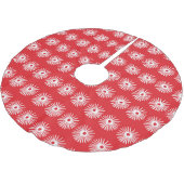 Jupon De Sapin En Polyester Brossé Blanc noir, texture florale abstraite. (Angle)