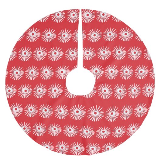 Jupon De Sapin En Polyester Brossé Blanc noir, texture florale abstraite. (Devant)
