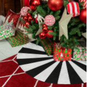 Jupon De Sapin En Polyester Brossé Blancs et noirs Starburst