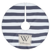 Jupon De Sapin En Polyester Brossé Blancs Nautiques Épais Modernes (Devant)