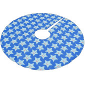 Jupon De Sapin En Polyester Brossé Bleu clair Célébration Star Tree Jupe (Angle)