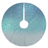 Jupon De Sapin En Polyester Brossé Bleu clair Turquoise Parties scintillant brillante (Devant)