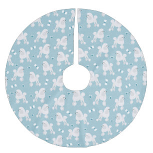 Jupon De Sapin En Polyester Brossé Bleu des Motifs de canicules et de vaches blanches