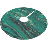 Jupon De Sapin En Polyester Brossé Bleu doré Marbling : Art fluide (Angle)