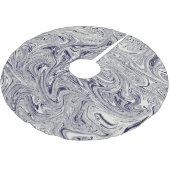 Jupon De Sapin En Polyester Brossé Bleu et blanc (Angle)