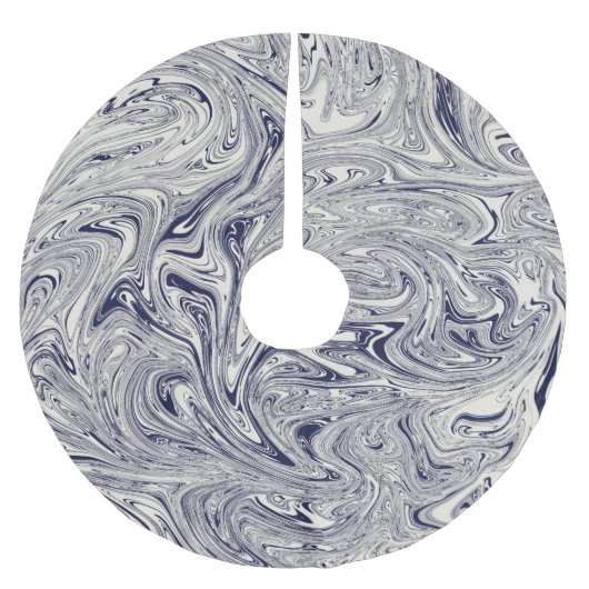 Jupon De Sapin En Polyester Brossé Bleu et blanc (Devant)
