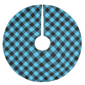 Jupon De Sapin En Polyester Brossé Bleu et noir bison plaqué (Devant)