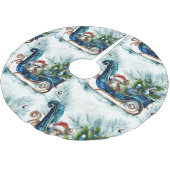 Jupon De Sapin En Polyester Brossé Bleu Sled Bébé Reindeer (Angle)
